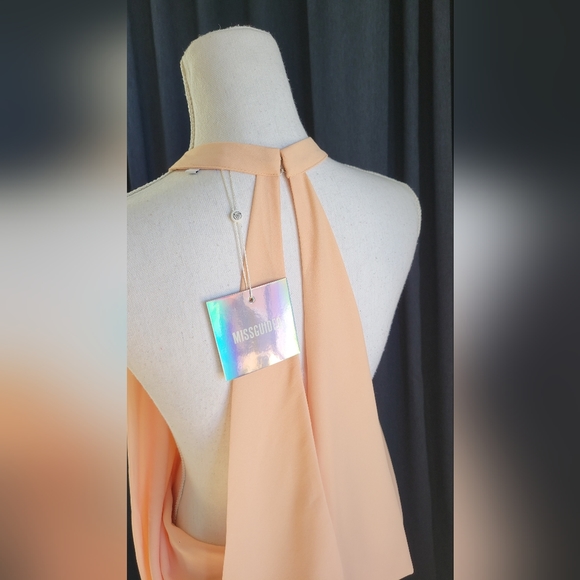 MISSGUIDED | Peach Cowl Back Maxi Dress - Picture 5 of 16
